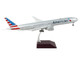 Boeing 777 300ER Commercial Aircraft with Flaps Down American Airlines Silver Gemini 200 Series 1/200 Diecast Model Airplane GeminiJets G2AAL1076F