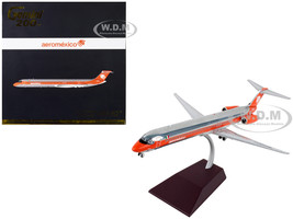 McDonnell Douglas MD 82 Commercial Aircraft Aeromexico Orange and Silver Gemini 200 Series 1/200 Diecast Model Airplane GeminiJets G2AMX404