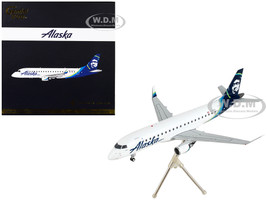 Embraer ERJ 175 Commercial Aircraft Alaska Airlines White with Blue Tail Gemini 200 Series 1/200 Diecast Model Airplane GeminiJets G2ASA1041