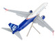 Boeing 737 800 Commercial Aircraft with Flaps Down Alaska Airlines Honoring Those Who Serve White and Blue Gemini 200 Series 1/200 Diecast Model Airplane GeminiJets G2ASA1138F