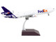 McDonnell Douglas MD 11F Commercial Aircraft Federal Express White with Purple Tail Interactive Series 1/200 Diecast Model Airplane GeminiJets G2FDX1178