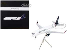 Embraer ERJ 175 Commercial Aircraft Republic Airways White with Blue Tail Gemini 200 Series 1/200 Diecast Model Airplane GeminiJets G2RPA957