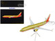 Boeing 737 MAX 8 Commercial Aircraft Southwest Airlines Gold and Red Gemini 200 Series 1/200 Diecast Model Airplane GeminiJets G2SWA1216