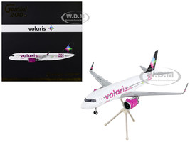 Airbus A320neo Commercial Aircraft Volaris 100 Aviones White with Black Tail Gemini 200 Series 1/200 Diecast Model Airplane GeminiJets G2VOI1149