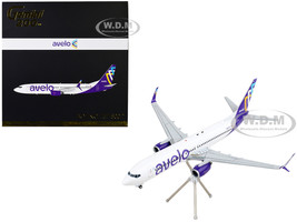 Boeing 737 800 Commercial Aircraft Avelo Airlines White with Purple Tail Gemini 200 Series 1/200 Diecast Model Airplane GeminiJets G2VXP1097