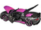 2020 Chevrolet Corvette Stingray Gray Metallic with Pink Carbon Hood and Top Pink Slips Series 1/24 Diecast Model Car Jada 34848