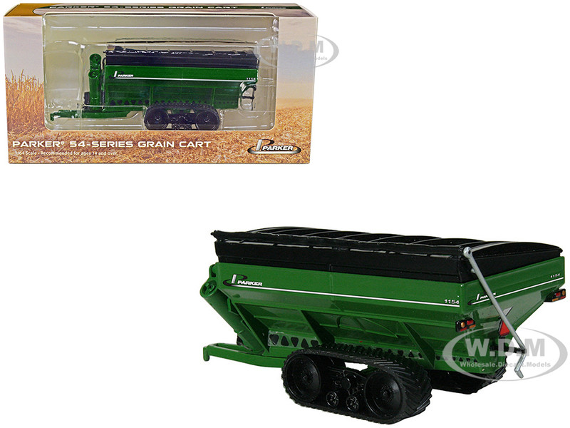Parker 1154 Grain Cart with Tracks Green 1/64 Diecast Model SpecCast UBC047