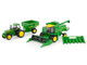 John Deere Harvesting Set 3 pieces 7720 Combine 4555 Tractor 500 Grain Cart 1/64 Diecast Models ERTL TOMY 45821