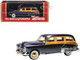 1949 Oldsmobile 88 Station Wagon Nightshade Blue with Cream and Woodgrain Sides and Red Interior Limited Edition to 240 pieces Worldwide 1/43 Model Car Goldvarg Collection GC-065A