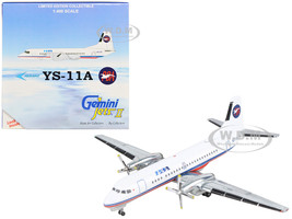NAMC YS 11A Commercial Aircraft Provincetown Boston Airlines PBA White with Red and Blue Stripes 1/400 Diecast Model Airplane GeminiJets GJ311
