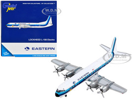 Lockheed L 188 Electra Commercial Aircraft Eastern Air Lines White with Blue Stripes 1/400 Diecast Model Airplane GeminiJets GJ373
