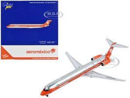 McDonnell Douglas MD 82 Commercial Aircraft AeroMexico Orange and Silver 1/400 Diecast Model Airplane GeminiJets GJ1165