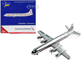 Lockheed L 188 Electra Commercial Aircraft American Airlines Silver with Red Stripes 1/400 Diecast Model Airplane GeminiJets GJ1718