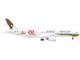 Boeing 787 9 Commercial Aircraft Gulf Air 70th Anniversary White with Graphics 1/400 Diecast Model Airplane GeminiJets GJ1909