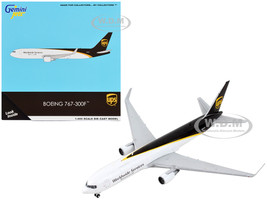 Boeing 767 300F Commercial Aircraft UPS United Parcel Service Worldwide Services White and Dark Brown 1/400 Diecast Model Airplane GeminiJets GJ1918