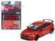 2023 Honda Civic Type R Rallye Red with ADVAN GT Wheel Limited Edition to 2400 pieces Worldwide 1/64 Diecast Model Car True Scale Miniatures MGT00546