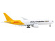 Boeing 777F Commercial Aircraft with Flaps Down Southern Air DHL White and Yellow 1/400 Diecast Model Airplane GeminiJets GJ2014F