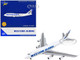 Boeing 747 400F Commercial Aircraft with Flaps Down Western Global White with Blue Tail Stripes 1/400 Diecast Model Airplane GeminiJets GJ2015F
