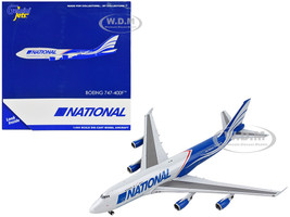 Boeing 747 400F Commercial Aircraft National Airlines Gray and Blue 1/400 Diecast Model Airplane GeminiJets GJ2016