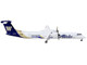 Bombardier Q400 Commercial Aircraft Alaska Airlines University of Washington Huskies White with Purple and Gold Tail 1/400 Diecast Model Airplane GeminiJets GJ2027