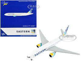 Boeing 777 200ER Commercial Aircraft Eastern Air Lines White with Striped Tail 1/400 Diecast Model Airplane GeminiJets GJ2059