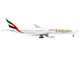 Boeing 777 300ER Commercial Aircraft with Flaps Down Emirates Airlines White with Striped Tail 1/400 Diecast Model Airplane GeminiJets GJ2068F
