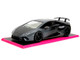 Lamborghini Huracan Perfomante Gray and Black Gradient with Carbon Hood Pink Slips Series 1/24 Diecast Model Car Jada 34895