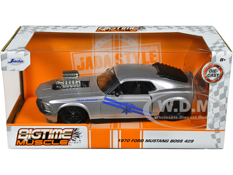 1970 Ford Mustang Boss 429 Silver Metallic Highway Drag Drag