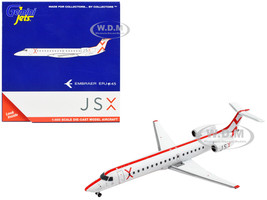 Embraer ERJ 145 Commercial Aircraft JetSuiteX White with Red Stripes 1/400 Diecast Model Airplane GeminiJets GJ2071