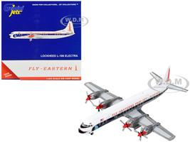 Lockheed L 188 Electra Commercial Aircraft Eastern Air Lines White with Dark Blue Stripes 1/400 Diecast Model Airplane GeminiJets GJ2138