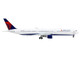 Boeing 767 400ER Commercial Aircraft Delta Air Lines White with Blue Tail 1/400 Diecast Model Airplane GeminiJets GJ2153