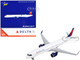 Airbus A321neo Commercial Aircraft Delta Air Lines White with Blue Tail 1/400 Diecast Model Airplane GeminiJets GJ2164