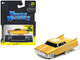 Gene Winfield s 1961 Cadillac Maybelline Yellow Metallic with White Stripes 1/64 Diecast Model Car Muscle Machines 15561YL