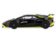 Lamborghini Huracan STO Nero Noctis Black with Yellow Accents Limited Edition to 5400 pieces Worldwide 1/64 Diecast Model Car True Scale Miniatures MGT00638