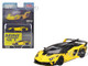 Lamborghini Aventador GT EVO Yellow and Black LB Silhouette Works Limited Edition to 5400 pieces Worldwide 1/64 Diecast Model Car True Scale Miniatures MGT00639