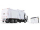 Mack LR Refuse Garbage Truck with McNeilus Meridian Front Loader Plain White with Trash Bin 1/34 Diecast Model First Gear FG10-4235