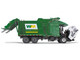 Mack LR Waste Management Refuse Garbage Truck with McNeilus Meridian Front Loader White and Green with Trash Bin 1/34 Diecast Model First Gear FG10-4292D