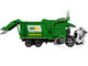 Mack LR Waste Management Refuse Garbage Truck with McNeilus Meridian Front Loader White and Green with Trash Bin 1/34 Diecast Model First Gear FG10-4292D