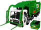 Mack LR Waste Management Refuse Garbage Truck with McNeilus Meridian Front Loader White and Green with Trash Bin 1/34 Diecast Model First Gear FG10-4292D