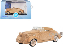 1936 Buick Special Convertible Coupe Beige Rusted Junkyard Project 1/87 HO Scale Diecast Model Car Oxford Diecast 87BS36006