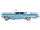 1961 Chevrolet Impala Convertible Jewel Blue Metallic and White with Blue Interior 1/87 HO Scale Diecast Model Car Oxford Diecast 87CI61006
