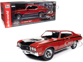 1972 Buick GSX Fire Red with Black Stripes Muscle Car & Corvette Nationals MCACN American Muscle Series 1/18 Diecast Model Car Auto World AMM1301