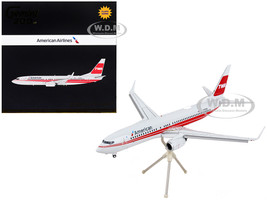 Boeing 737 800 Commercial Aircraft with Flaps Down American Airlines Trans World Airlines Gray with Red Stripes Gemini 200 Series 1/200 Diecast Model Airplane GeminiJets G2AAL473F