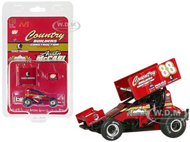 Winged Sprint Car #88 Austin McCarl Country Builders Construction Country Builders Racing World of Outlaws 2023 1/50 Diecast Model Car ACME A5023014