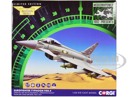 Eurofighter Typhoon FGR 4 Fighter Aircraft RAF No 11 Squadron Operation Ellamy Gioia del Colle Air Base Italy 2011 Royal Air Force The Aviation Archive Series 1/48 Diecast Model Corgi AA29002