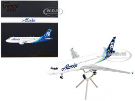 Airbus A319 Commercial Aircraft Alaska Airlines White with Blue Tail Gemini 200 Series 1/200 Diecast Model Airplane GeminiJets G2ASA830