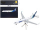 Boeing 737 900ER Commercial Aircraft with Flaps Down Alaska Airlines One World White with Blue Tail Gemini 200 Series 1/200 Diecast Model Airplane GeminiJets G2ASA1015F