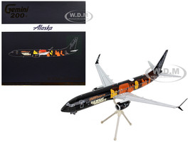 Boeing 737 900ER Commercial Aircraft Alaska Airlines Our Commitment Black with Graphics Gemini 200 Series 1/200 Diecast Model Airplane GeminiJets G2ASA1016