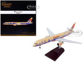 Boeing 757 200 Commercial Aircraft America West Airlines Beige with Purple Graphics Gemini 200 Series 1/200 Diecast Model Airplane GeminiJets G2AWE967