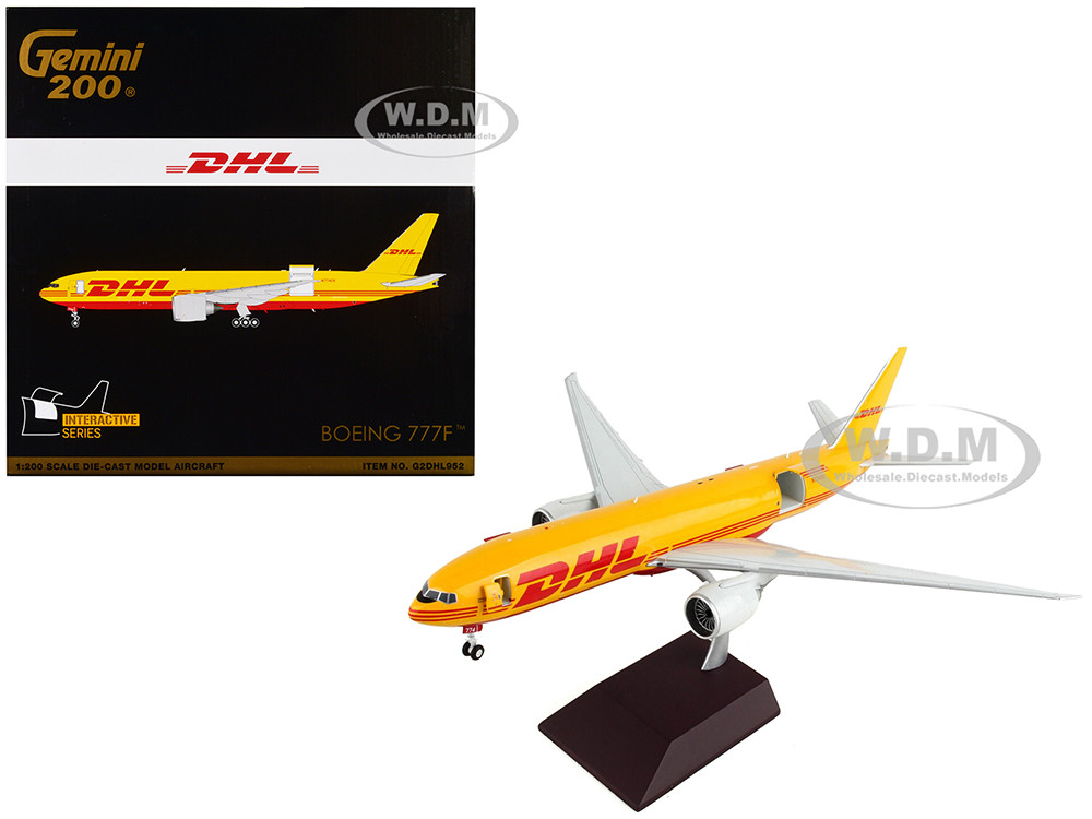 Boeing 777F Commercial Aircraft DHL Yellow Gemini 200 Interactive